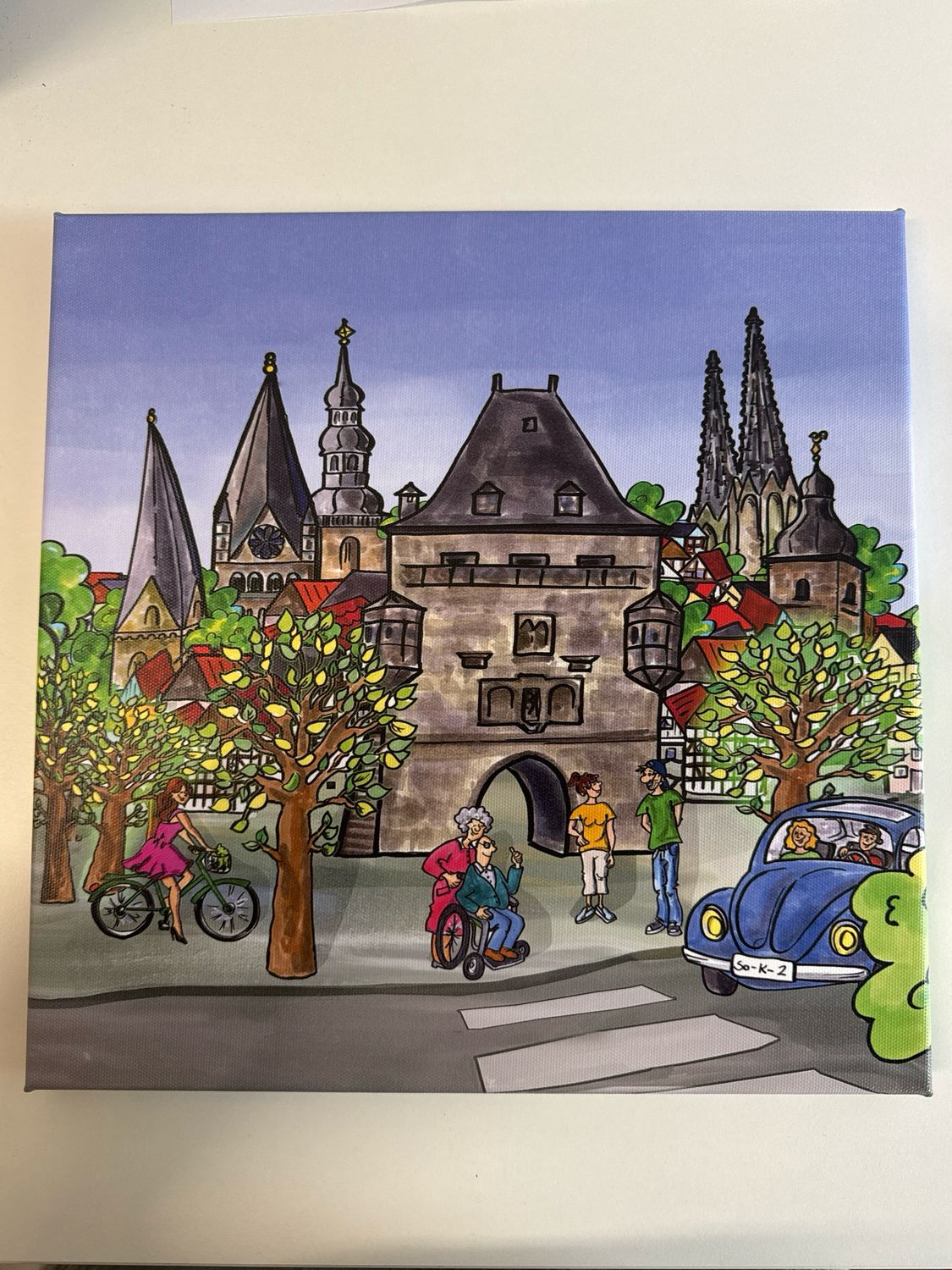 Leinwandbild Soest von Osten 30x30cm