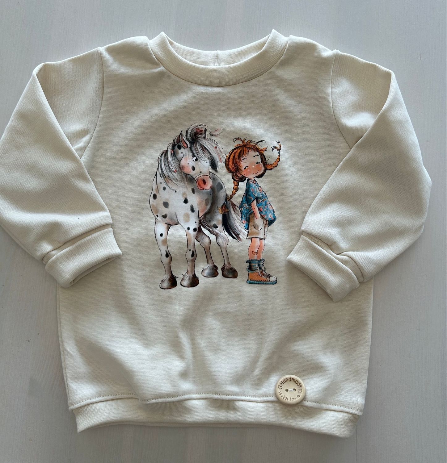 Kinder Pullover mit Bügelbild Größe 80