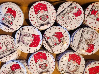 Taschenspiegel verschiedene mit Wichteln