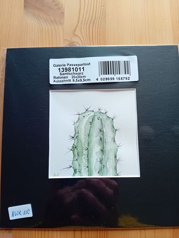 Aquarellbild Bäume Hellblau