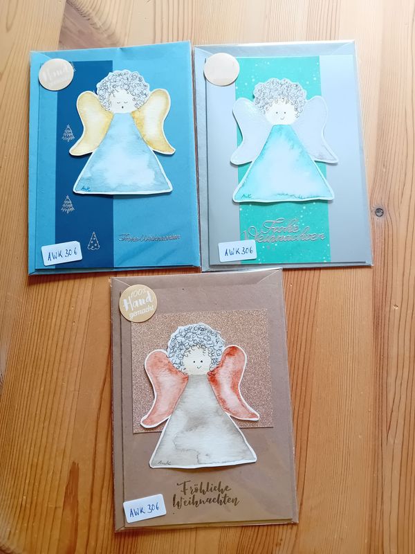 Grußkarte mit einem großen Engel