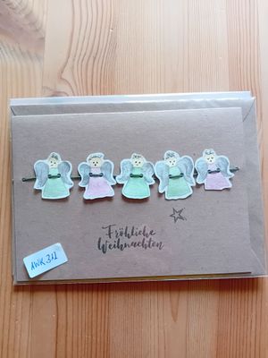 Grußkarte mit fünf Engeln Grußkarte mit fünf Engeln