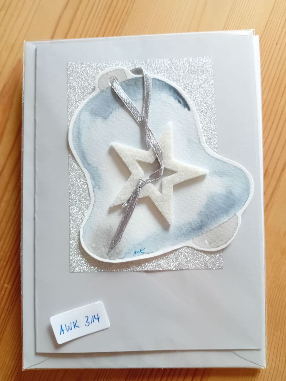 Grußkarte mit Weihnachtsglocke