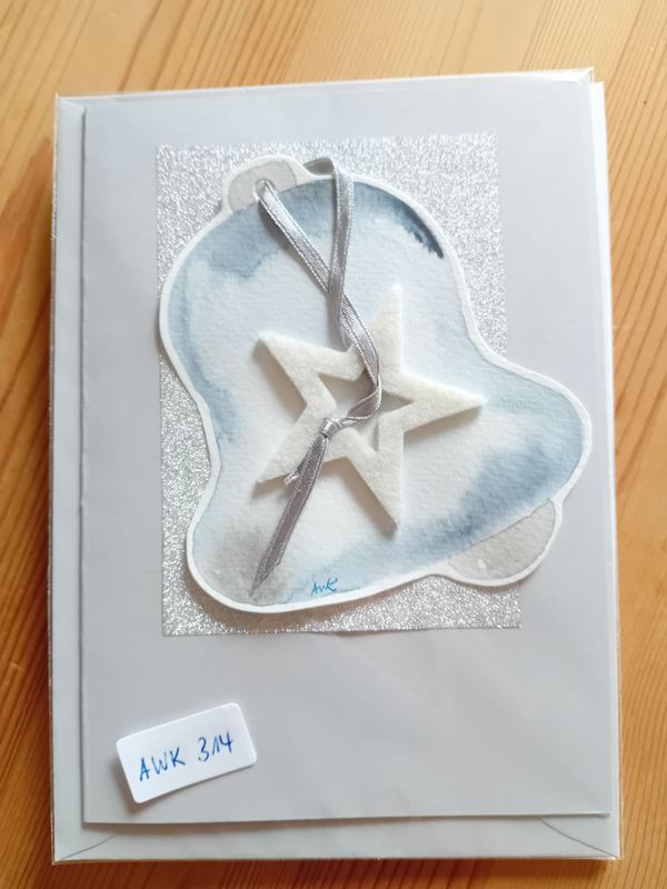 Grußkarte mit Weihnachtsglocke