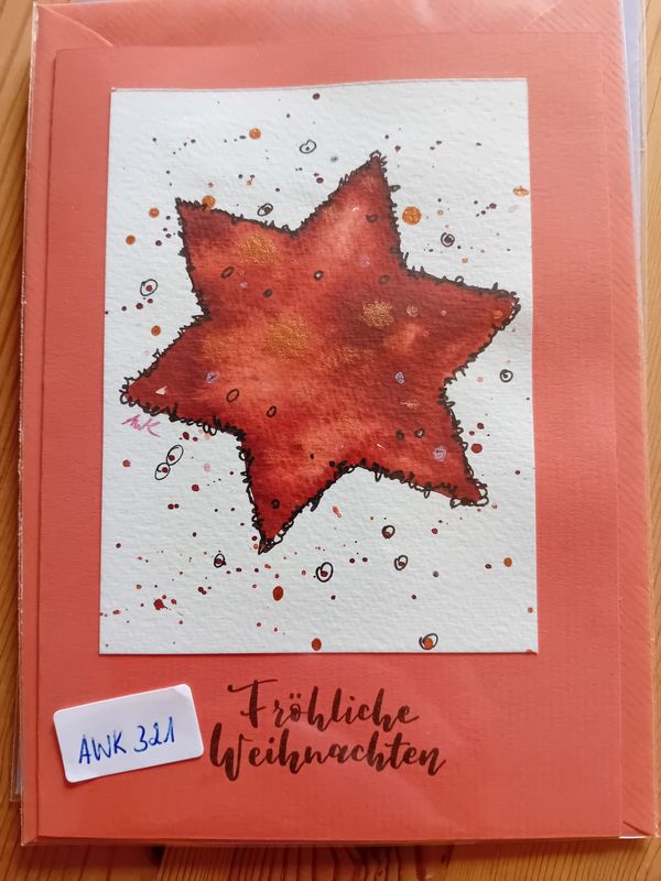 Grußkarte mit Stern Grußkarte mit Stern