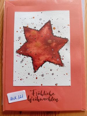 Grußkarte mit Stern Grußkarte mit Stern