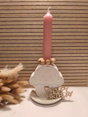 Geburtstagsmuffin mit Kerze Geburtstagsmuffin mit Kerze