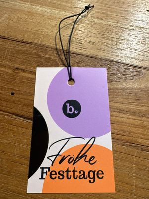 Frohe Festtage - Geschenkanhänger