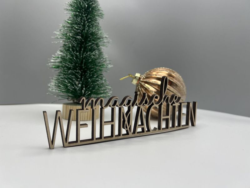 Schriftzug Schriftzug "magische Weihnachten"