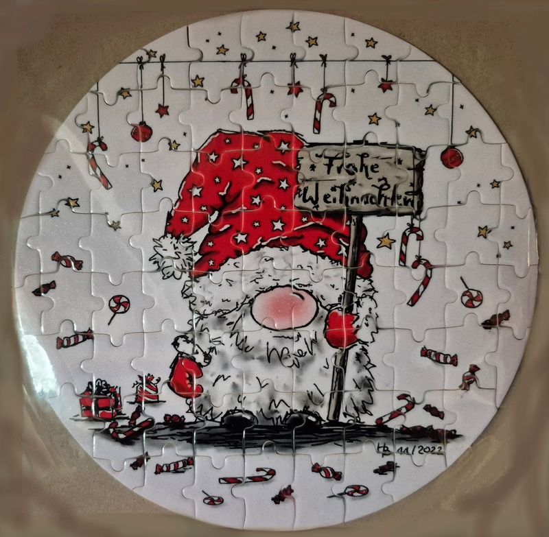 Puzzle - Wichtel Puzzle - Wichtel "Frohe Weihnachten"