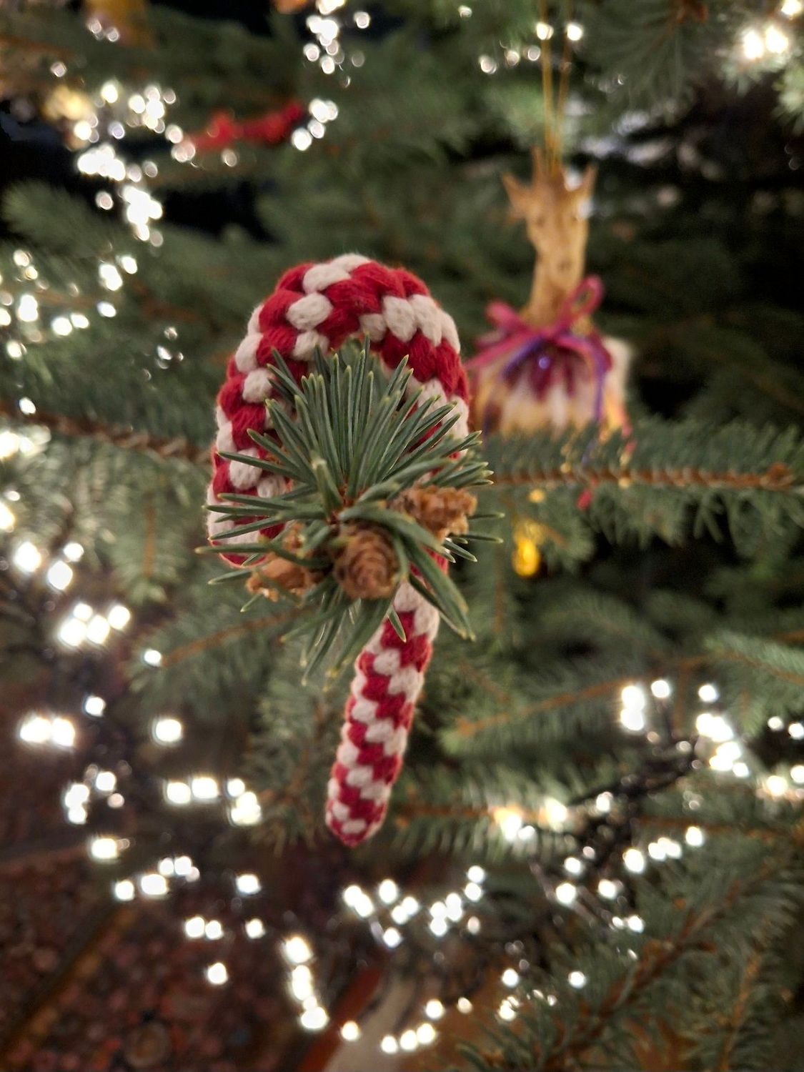 Christbaumschmuck Zuckerstange Handgemacht Größe S Christbaumschmuck Zuckerstange Handgemacht Größe S