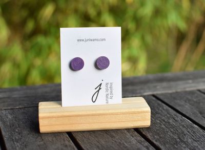 Ohrstecker Kreis, lila