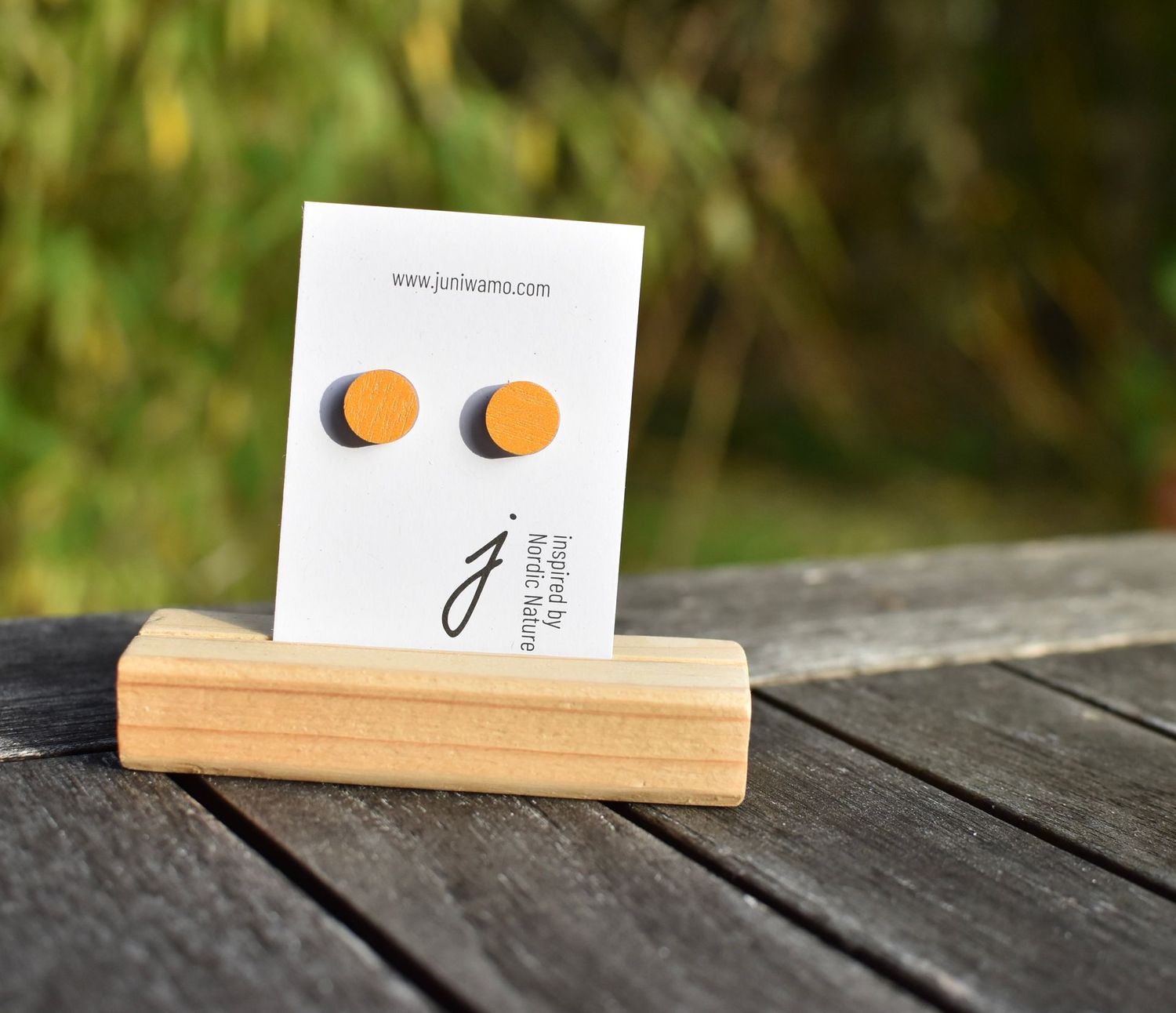 Ohrstecker Kreis, goldgelb