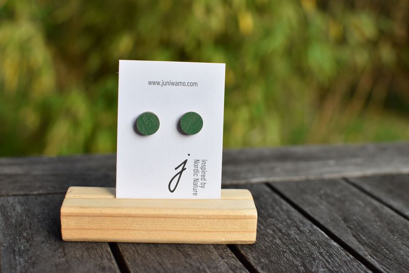 Ohrstecker Kreis, Tannengrün Ohrstecker Kreis, Tannengrün