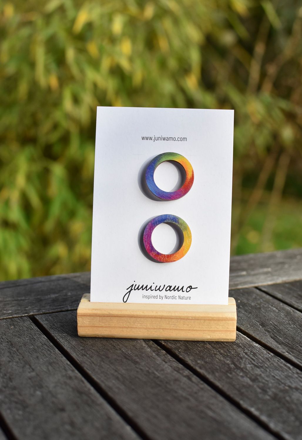 Ohrstecker Ring Regenbogen (groß)