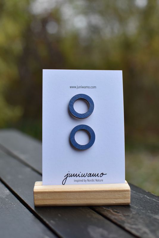 Ohrstecker Ring, seeblau Ohrstecker Ring, seeblau