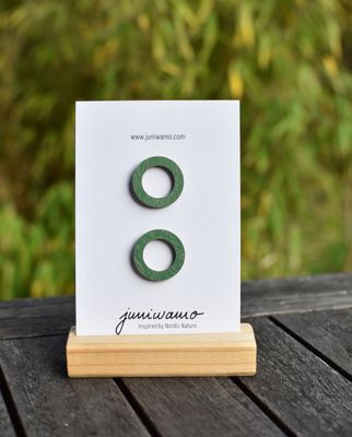 Ohrstecker Ring, tannengrün