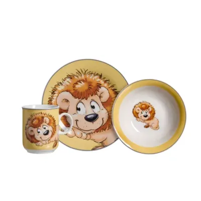 Kinder-Essgeschirr - Kinderset 3 tlg. Leo Happy Zoo Kinder-Essgeschirr - Kinderset 3 tlg. Leo Happy Zoo