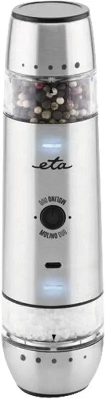 Eta MOLINO DUO Edelstahl Elektrische Salz-/Pfeffermühle