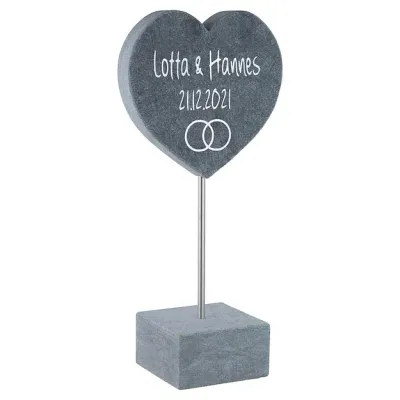 Herz auf Sockel mit Gravur