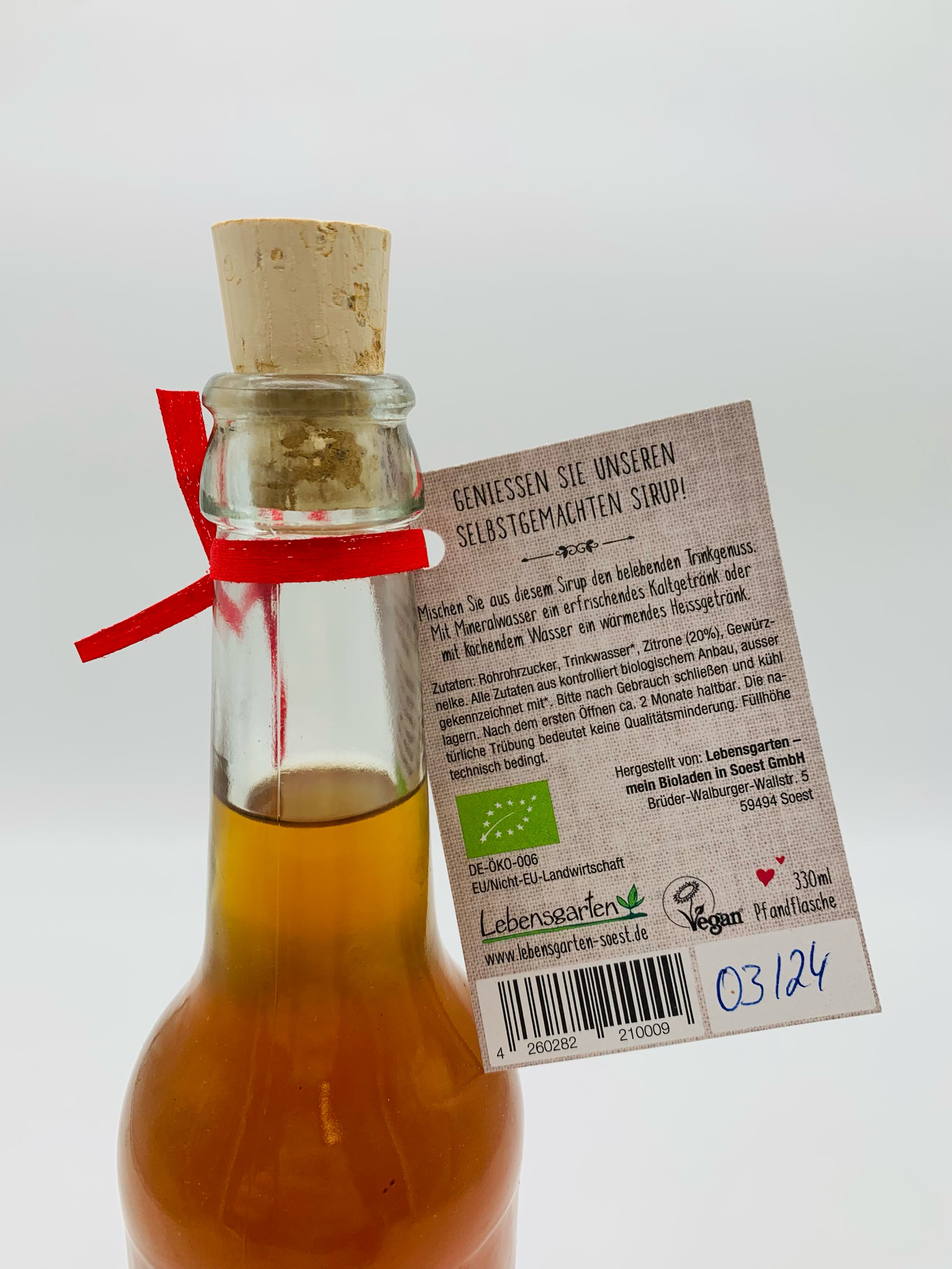 Zitronen Sirup vegan 330ml