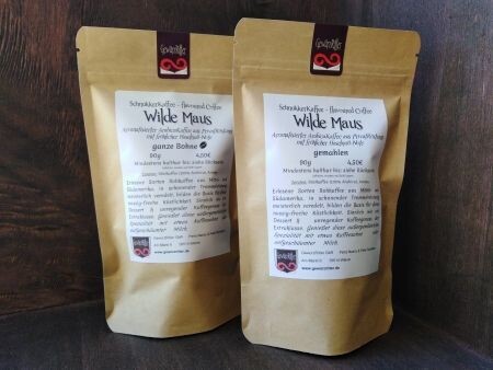 WILDE MAUS aromatisierter Kaffee mit Haselnuss-Note WILDE MAUS aromatisierter Kaffee mit Haselnuss-Note