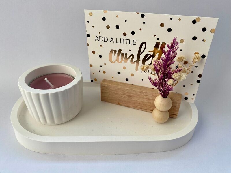 Ovales Tablett "Fotohalter"