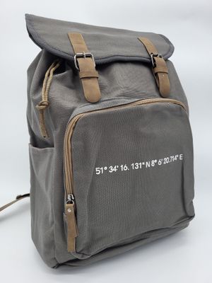 Rucksack vintage GPS Koordinaten Rucksack vintage GPS Koordinaten