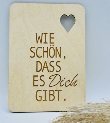 Karte aus Holz