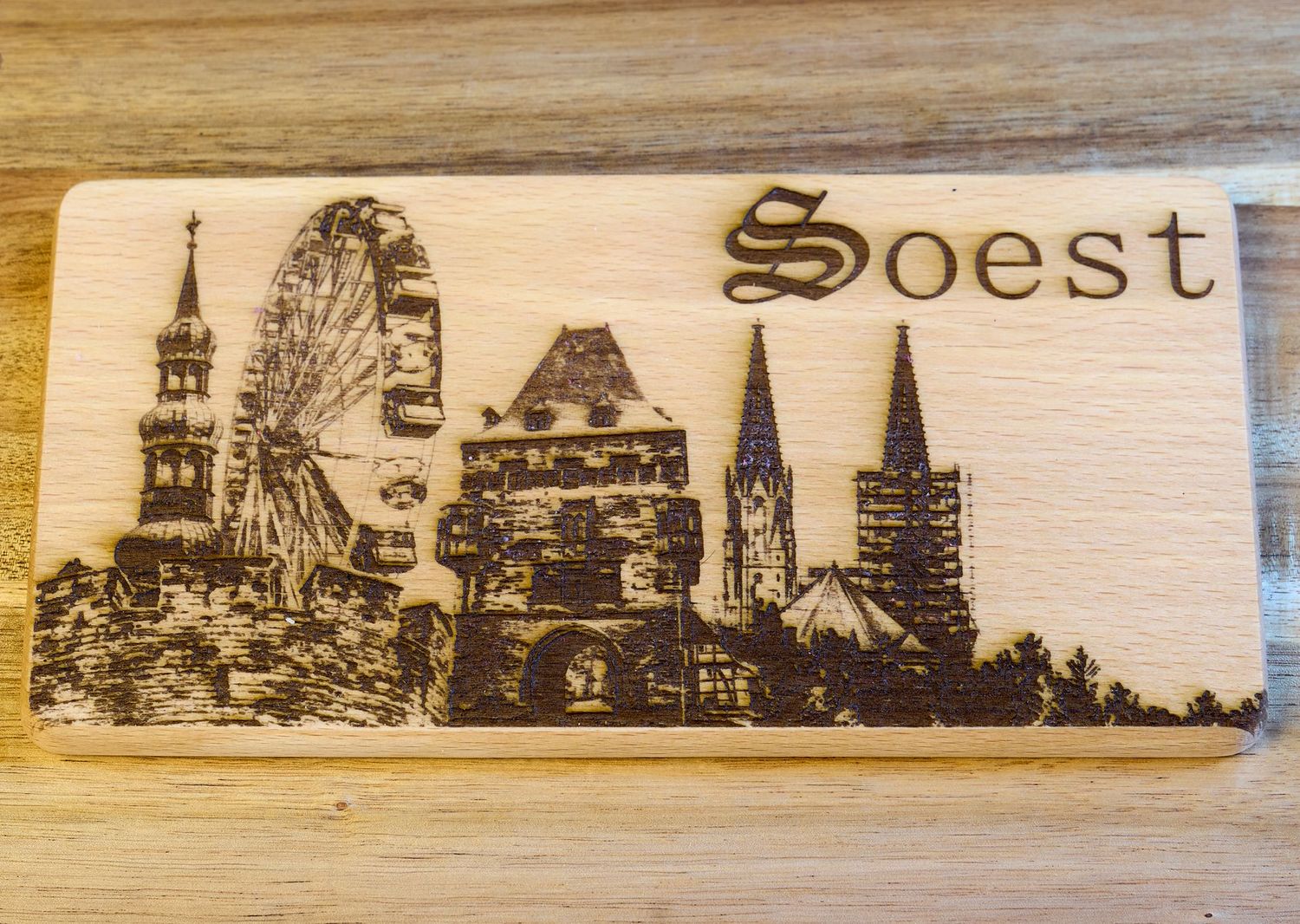 Holzbrettchen mit Motiv