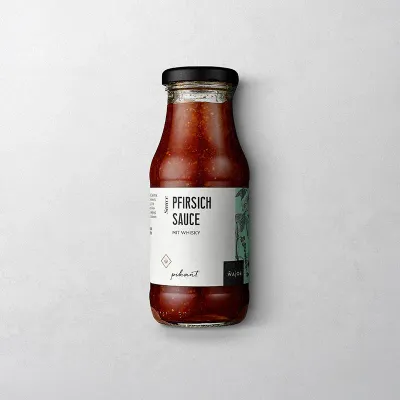 Pfirsich Sauce mit Whisky