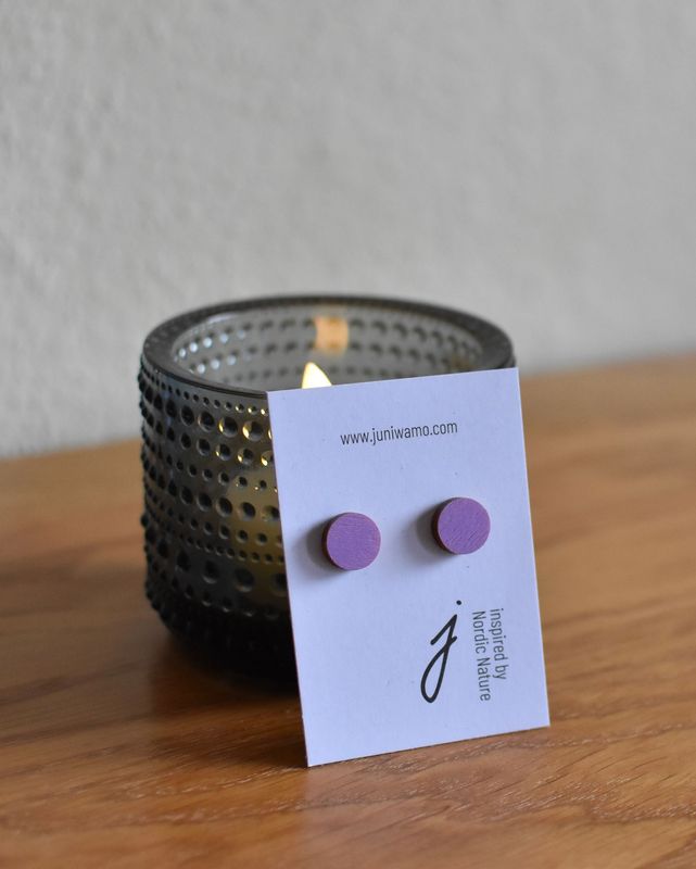 Ohrstecker Kreis, Flieder