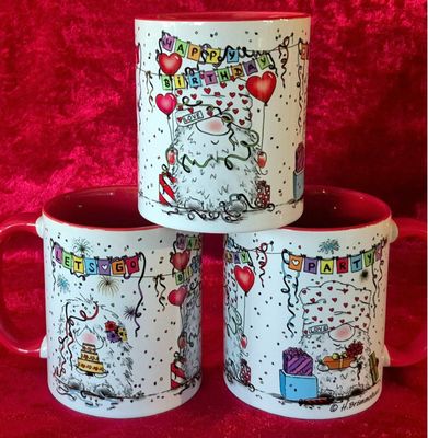 Keramiktasse Happy Birthday