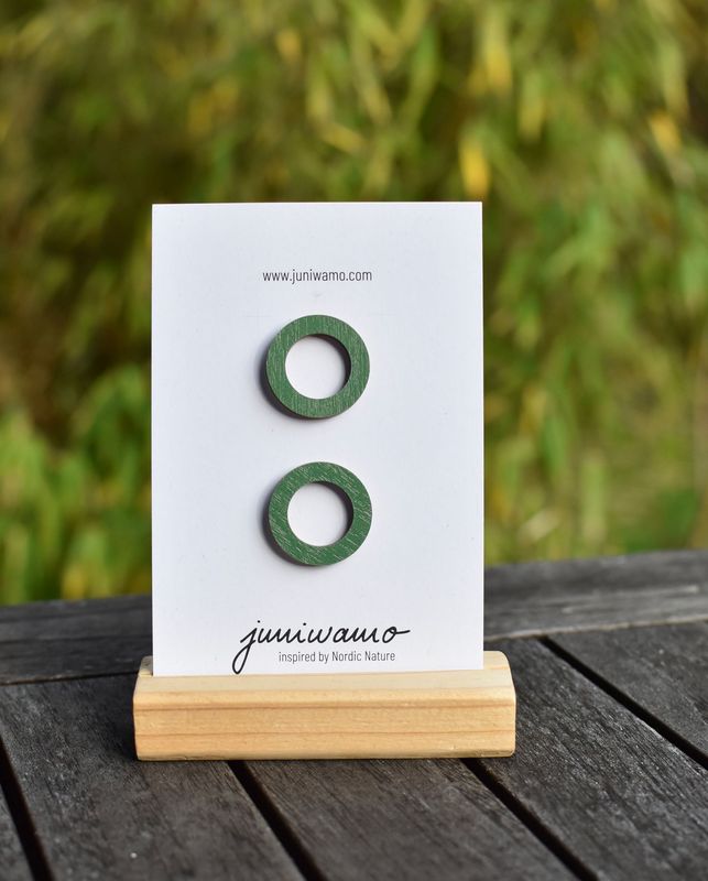 Ohrstecker Ring, tannengrün Ohrstecker Ring, tannengrün