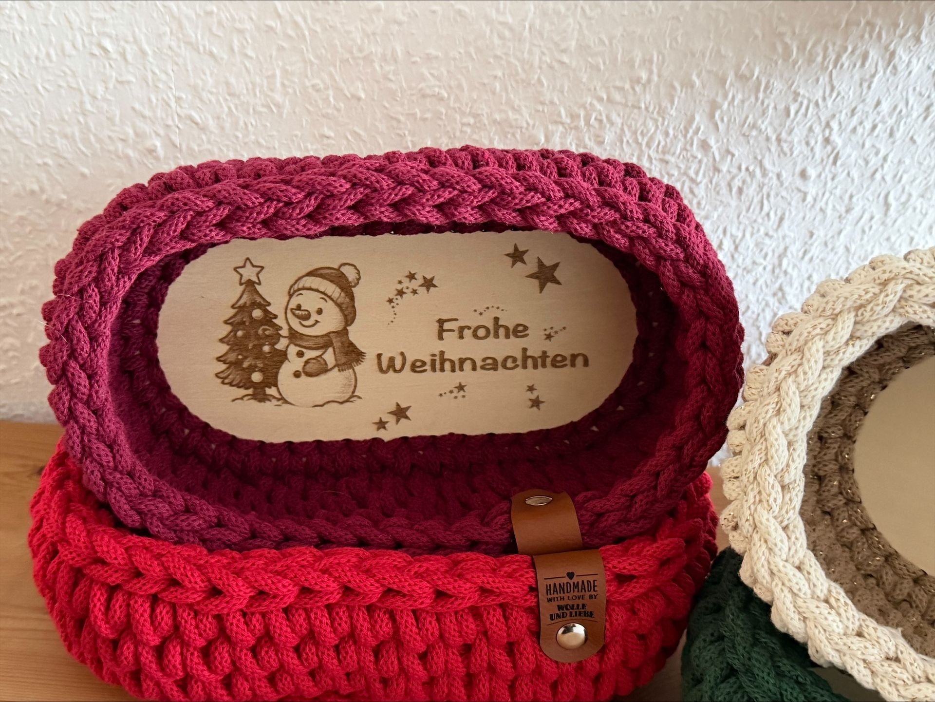 Korb rund Weihnachten