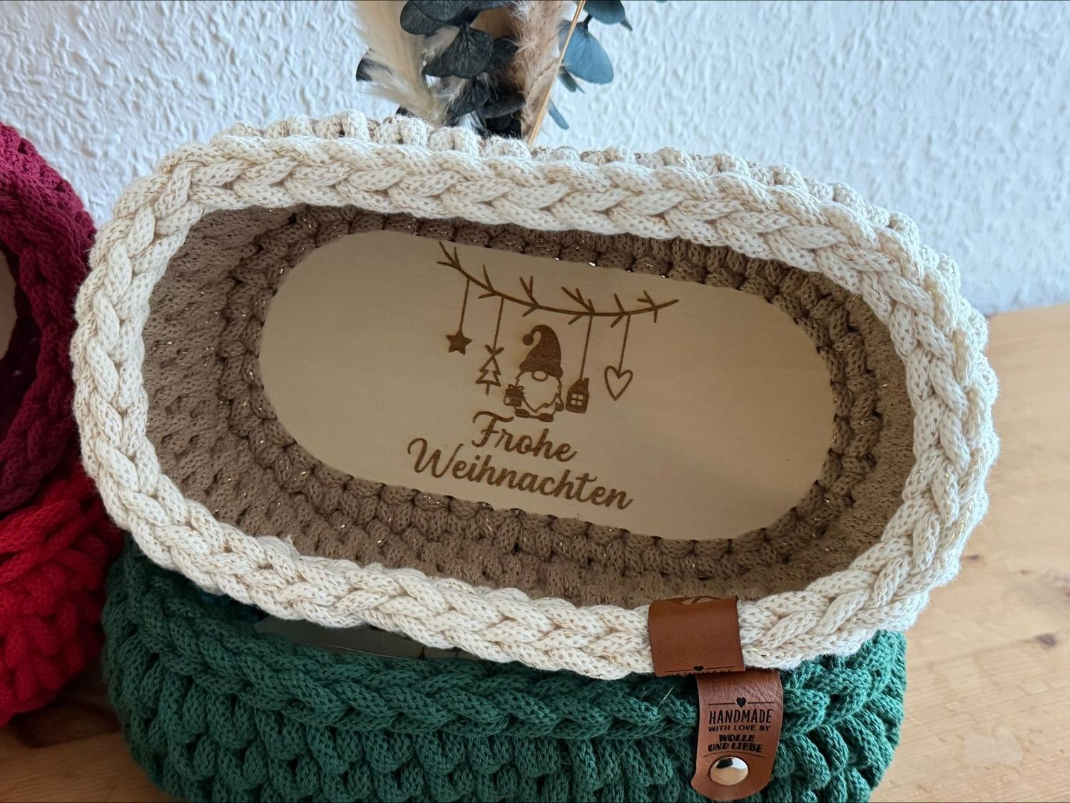 Korb rund Weihnachten