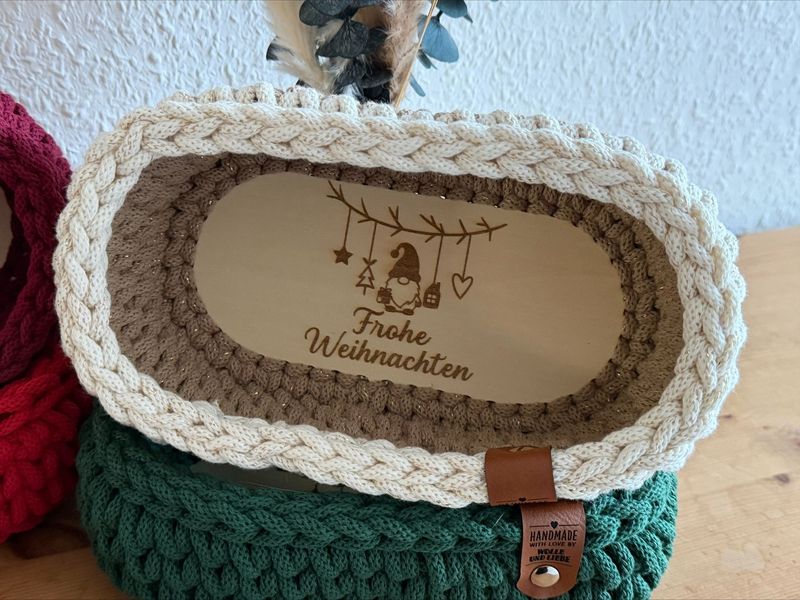 Korb rund Weihnachten Korb rund Weihnachten