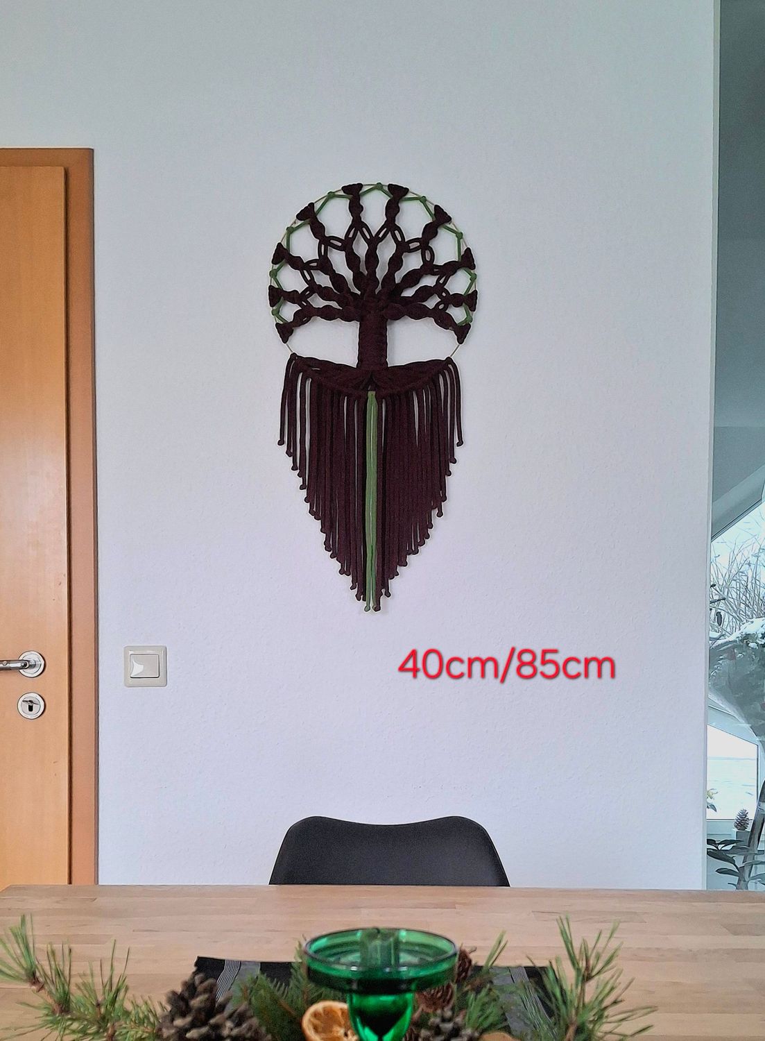 Lebensbaum 40cm Burgundy+Moss Green