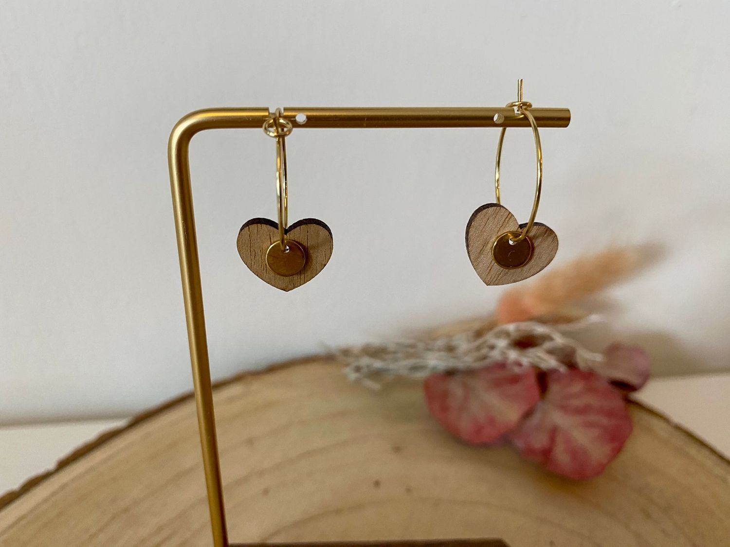 Creolen 20mm mit Herzanhänger Creolen 20mm mit Herzanhänger