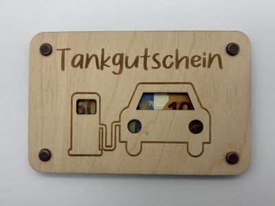 Geschenkkarten aus Holz in verschiedenen Varianten