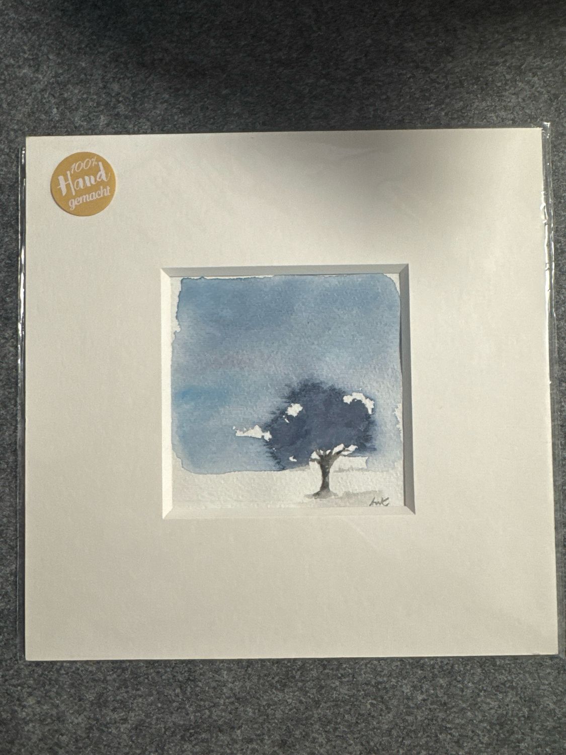 Aquarellbild in blau Aquarellbild in blau