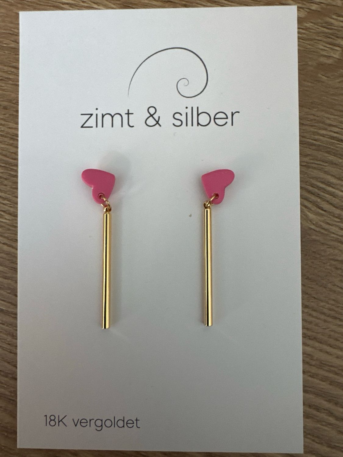 Ohrringe Ohrringe "Lovis rosa", 18K vergoldet