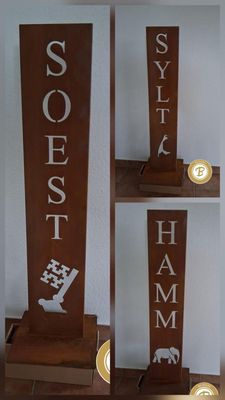 Metall Stele