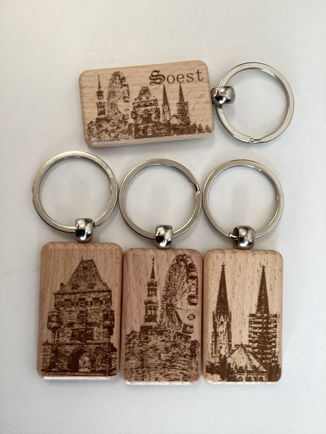 Schlüsselanhänger Holz verschiedene Motive