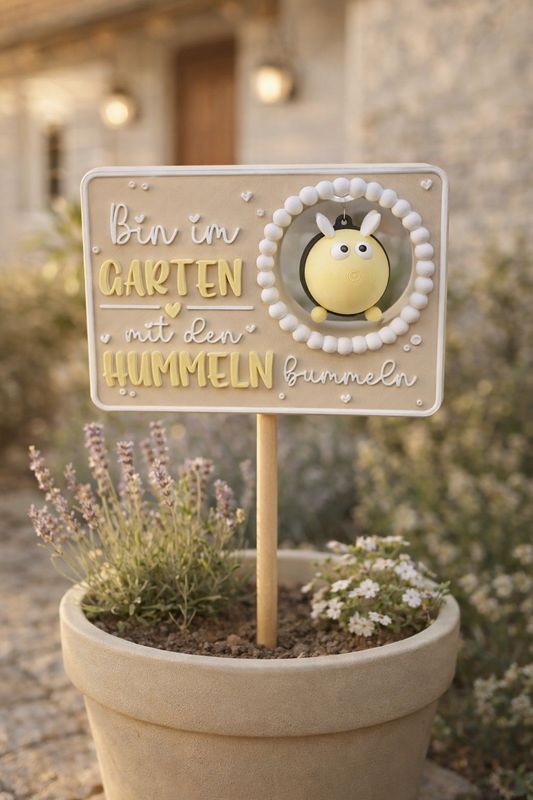 Gartenschild Hummel