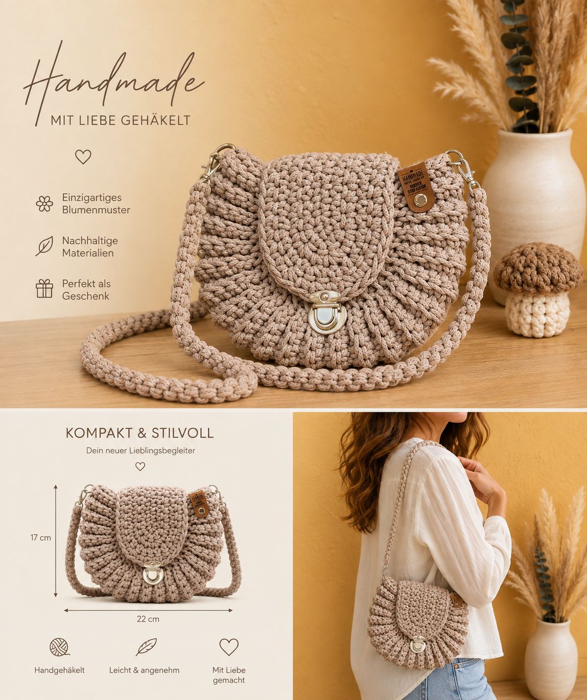 Muscheltasche klein