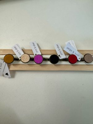Ring klein "Konfetti" Messing brüniert verschiedene Farben