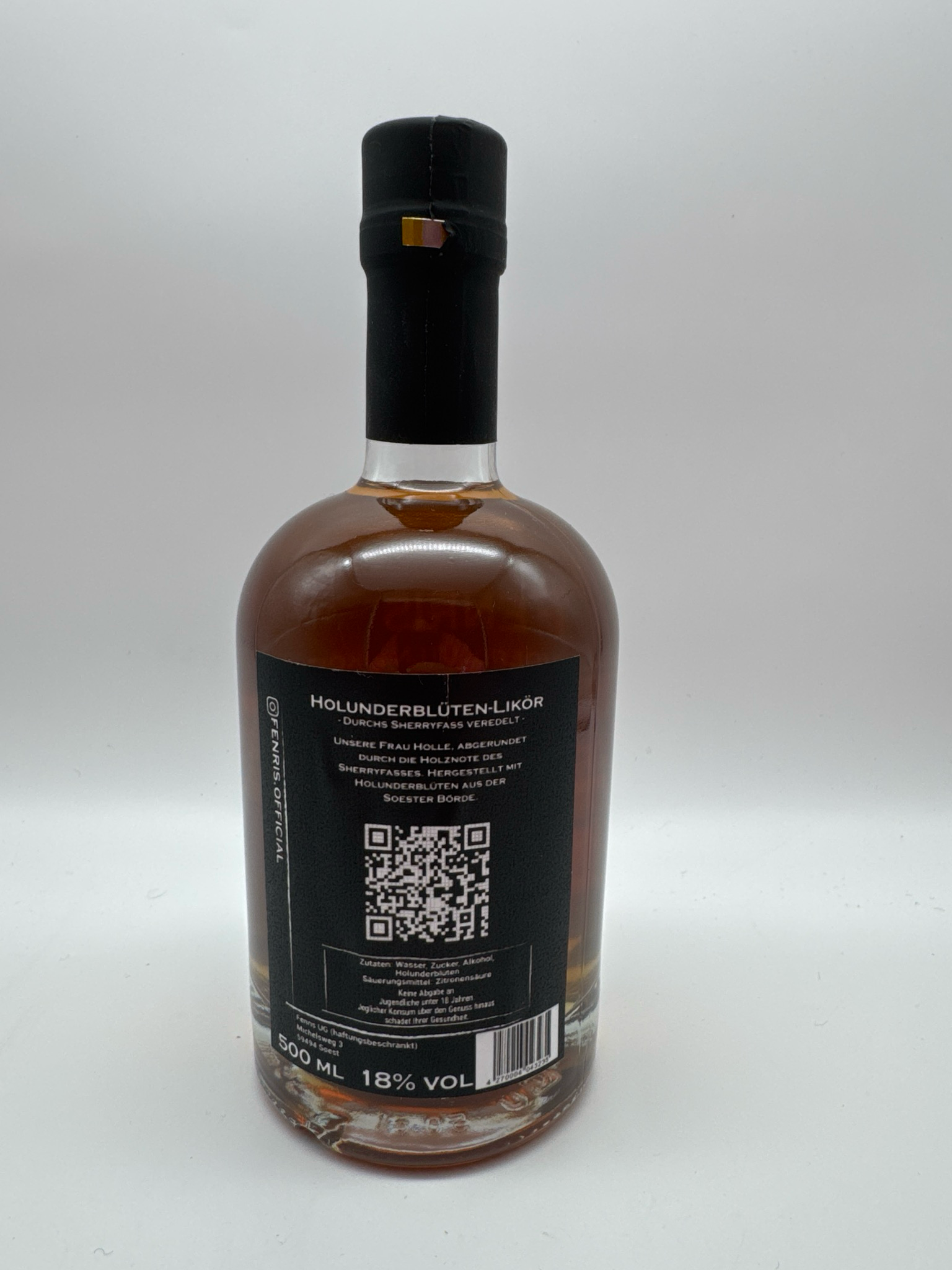 Holunderblütenlikör durchs Sherryfass veredelt Frau Holle 0,5l