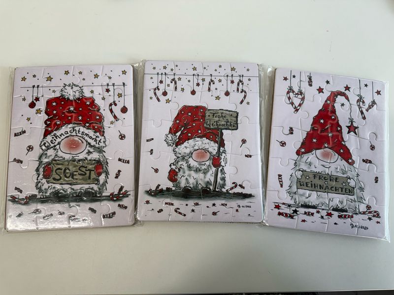 Puzzle mit Weihnachtsmotiven verschiedene