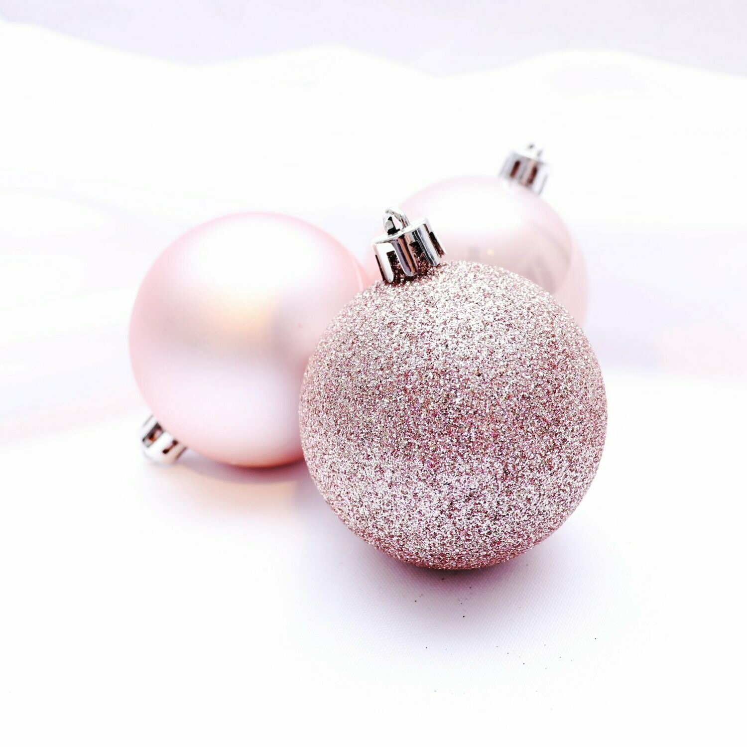 Weihnachtskugel rosa Mix Ø6cm - 10 Stk.